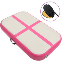 vidaXL Inflatable Gymnastics Mat with Pump 60x100x10 cm PVC Pink