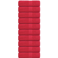 vidaXL Guest Towels "FROGN" 10 pcs Red 30x50 cm 360 gsm