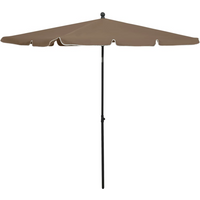 vidaXL Garden Parasol with Pole 210x140 cm Taupe