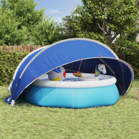 vidaXL Pool Dome Folding Manual Blue 430 x 430 x 210 cm