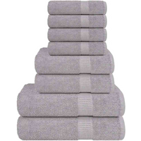 vidaXL 8 Piece Towel Set "FROGN" Grey 360 gsm