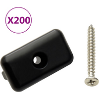 vidaXL Decking Clips with Screws 200pcs Plastic and Stainless Steel304