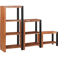 vidaXL Bookshelf 3 pcs Brown 50 x 30 x 110 cm Solid Acacia Wood