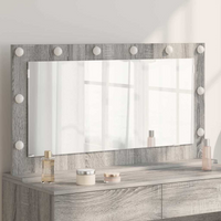 vidaXL Vanity Mirror Rectangular Grey Sonoma 100 x 55 x 18 cm