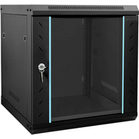 vidaXL Network Cabinet with Storage Black 53 x 60 x 60 cm Steel