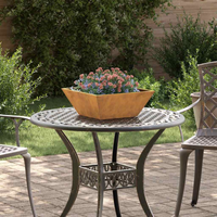 vidaXL Garden Planter 5 pcs Rusty 40 x 40 x 15 cm Weathering Steel