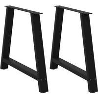 vidaXL Dining Table Legs A-Shaped 2 pcs Black 90x(72-73) cm Steel