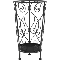 vidaXL Umbrella Stand Vintage Style Metal 26x46 cm Black