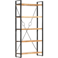 vidaXL 5-Tier Bookcase 90x30x180 cm Solid Acacia Wood