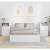 vidaXL Bedside Tables 2 pcs White 40 x 30 x 467 cm Engineered Wood