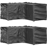 vidaXL L-Shaped Garden Furniture Covers 2 pcs 12 Eyelets 185x185x90 cm