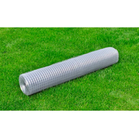 vidaXL Mesh Fence Galvanised Steel Square 1x25 m Silver