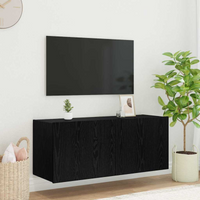 vidaXL TV Wall Cabinet Black Oak 100 x 35 x 41 cm Engineered Wood