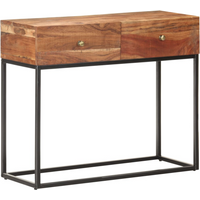 vidaXL Console Table 90x35x75 cm Rough Acacia Wood