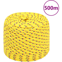 vidaXL Boat Rope Yellow 10 mm 500 m Polypropylene