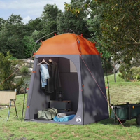 vidaXL Instant Tent 2-Person Quick-Release with Roof Grey and Orange