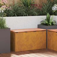 vidaXL Garden Bench Rusty 80 x 40 x43 cm Weathering steel