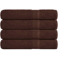 vidaXL Towels "FROGN" 4 pcs Brown 100x200 cm 360 gsm