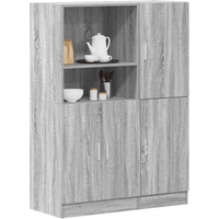 vidaXL 2 Piece Kitchen Cabinet Set Grey Sonoma Engineered Wood