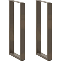 vidaXL Bar Table Legs U-Shaped 2 pcs Natural Steel 50x(100-101) cm Steel