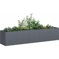 vidaXL Planter Anthracite 200x40x40 cm Cold-rolled Steel
