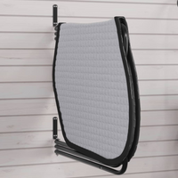 vidaXL Saddle Pad Rack 3 Arms Black Iron
