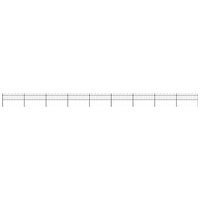 vidaXL Garden Fence with Hoop Top Steel 1603.5x60 cm Black