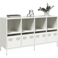 vidaXL Sideboard White 135x39x73.5 cm Cold-rolled Steel