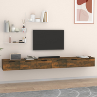 vidaXL Wall Cabinets 2 pcs Smoked Oak 102x30x20 cm Engineered Wood