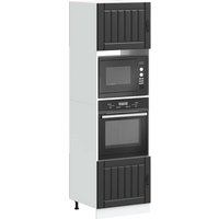 vidaXL Oven Cabinets 2 pcs Lucca Black Engineered Wood