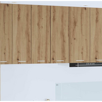vidaXL Hanging Cabinet with Door Artisan Oak and White 30 x 31 x 80 cm
