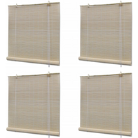 vidaXL Bamboo Roller Blinds 4 pcs 120x160 cm Natural