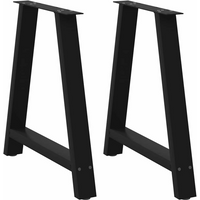 vidaXL Dining Table Legs A-Shaped 2 pcs Black 80x(72-73) cm Steel