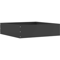 vidaXL Lawn Edging Black 50 x 50 x 13 cm Steel