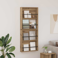 vidaXL Magazine Rack 2 pcs Artisan Oak 60 x 12 x 70 cm Engineered Wood