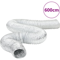vidaXL Ventilation Duct Aluminium 6 m Ø20 cm