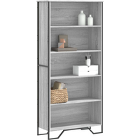 vidaXL Book Cabinet Grey Sonoma 80x31x169 cm Engineered wood