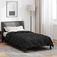 vidaXL Winter Duvet Black 200 x 135 cm Microfiber