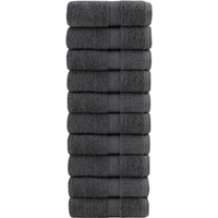vidaXL Premium Wash Towels "SOLUND" 10 pcs Anthracite 30x30 cm 600 gsm