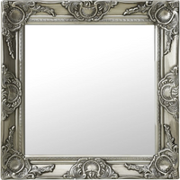 vidaXL Wall Mirror Baroque Style 50x50 cm Silver