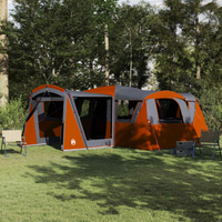 vidaXL Family Tent 20-Person Grey and Orange 745 x 700 x 217 cm
