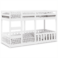 vidaXL Bunk Bed White 90x200 cm Solid Wood Pine