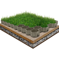 vidaXL Grass Grids 16 pcs Green 60x40x3 cm Plastic