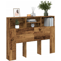 vidaXL Headboard Cabinet Old Wood 140x19x103.5 cm