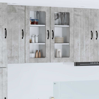 vidaXL Kitchen Cabinet 2 pcs Concrete Grey 40 x 31 x 80 cm