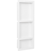 vidaXL Shower Niche with 3 Compartments High Gloss White 41x99x9 cm