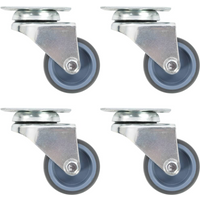 vidaXL Twin-wheel Swivel Casters 4 pcs 50 mm