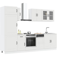 vidaXL 8 Piece Kitchen Cabinet Set Kalmar White Engineered Wood