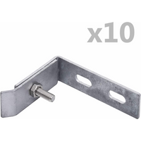 vidaXL Wall Corner Connector 10 Sets Silver