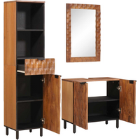 vidaXL Bathroom Sets 3 pcs Acacia Brown Winish Solid Mango Wood
